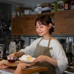 young female barista